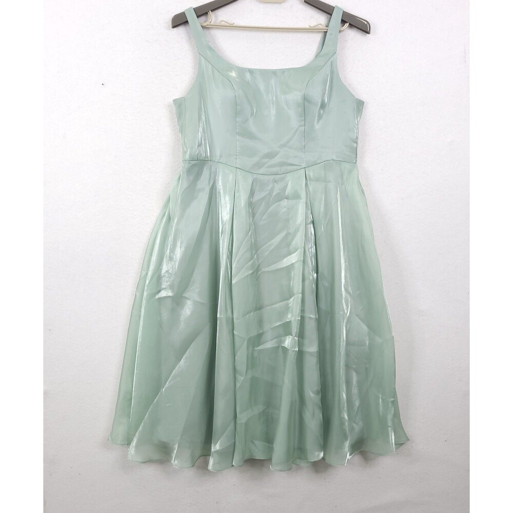 Azazie Atelier Stefanie Midi A-Line Dress Sage 12 Weedding Fairy Prom Elegant